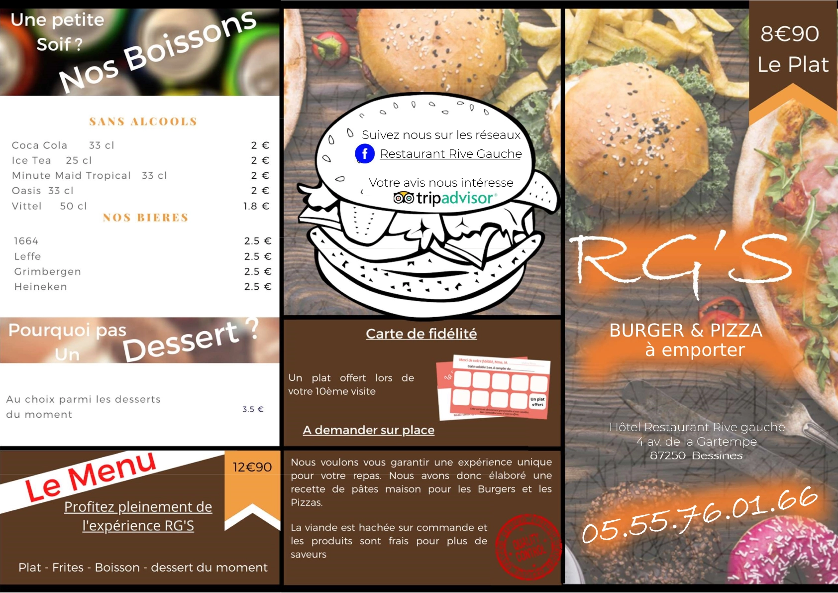 Menu &agrave; emporter &mdash; page 1